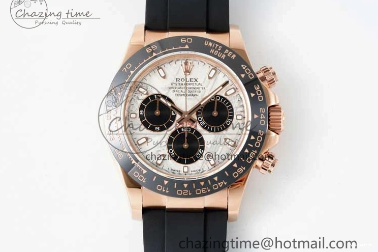 Dial QF Oysterflex Meteorite Strap SA4130 on Best 1:1 Edition Rubber 116515 Daytona 0718
